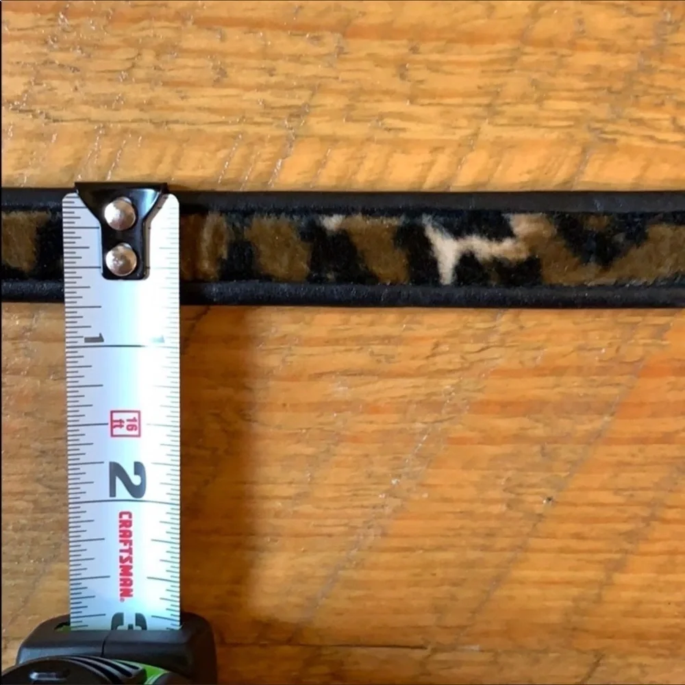 Brighton faux fur animal print belt Size Medium